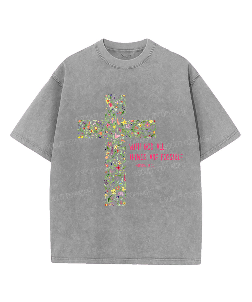 All Things Are Possible Unisex Washed Christian T-shirt Style001 Hoodie, Sweatshirt | CiraTrend.com (Image 2)