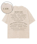 Mighty God Double Sided Washed Christian T-shirt Hoodie, Sweatshirt | CiraTrend.com (Image 1)