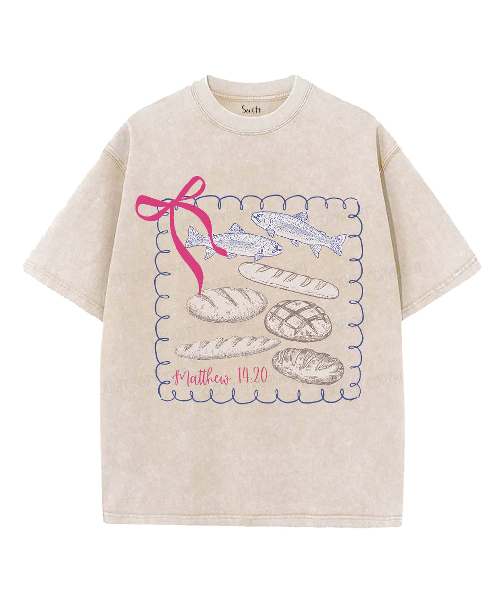 Fishes &Loaves Unisex Washed Christian T-shirt Hoodie, Sweatshirt | CiraTrend.com (Image 4)