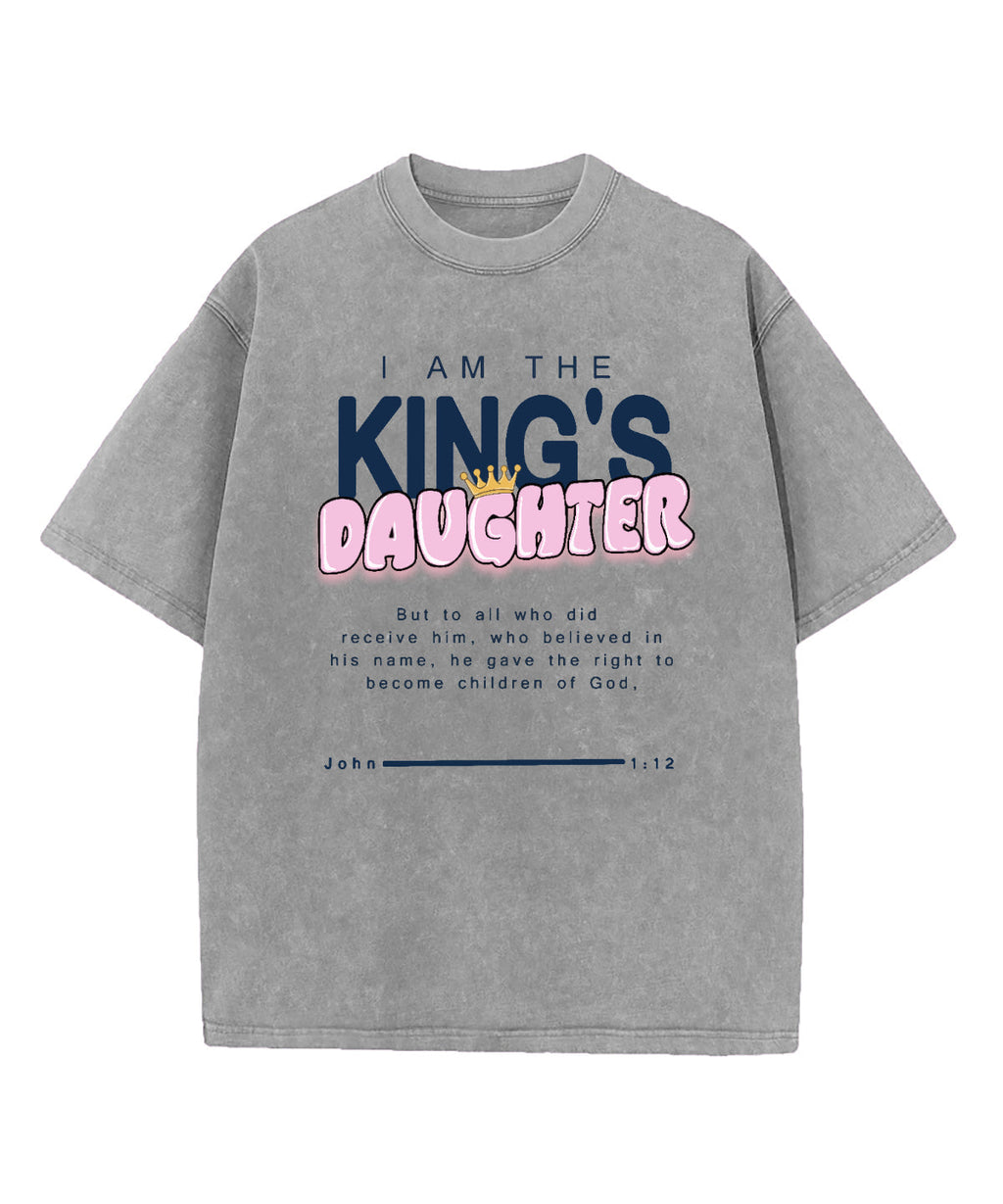 The King's Daughter Washed Christian T-shirt Hoodie, Sweatshirt | CiraTrend.com (Image 4)
