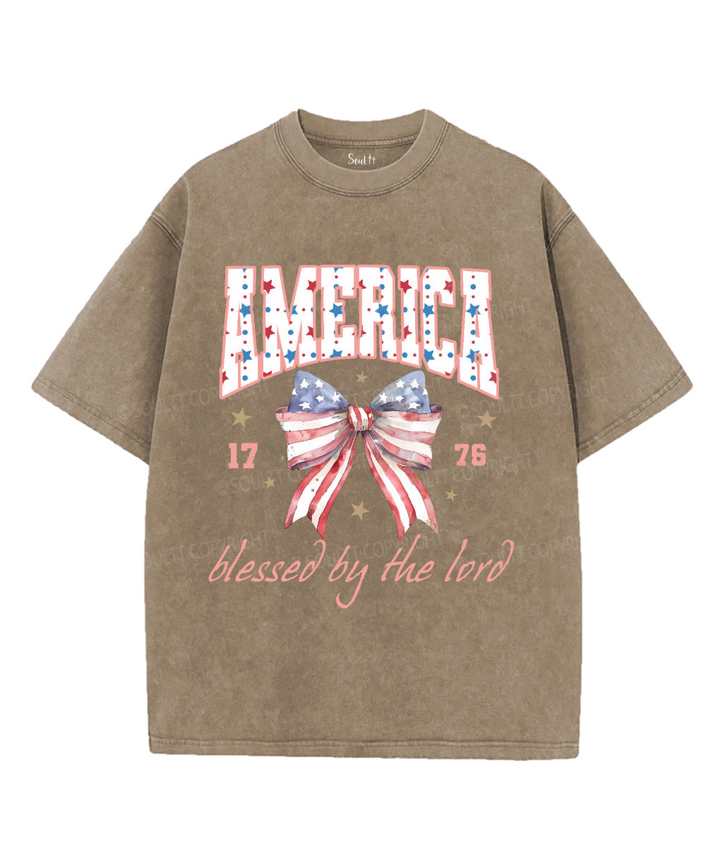 America Blessed By The Lord Unisex Washed Christian T-shirt Hoodie, Sweatshirt | CiraTrend.com (Image 5)