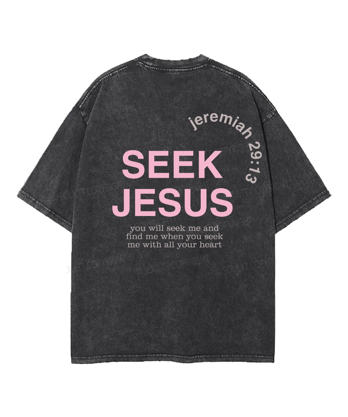 Seek Jesus Double Sided Washed Christian T-shirt Hoodie, Sweatshirt | CiraTrend.com (Image 3)