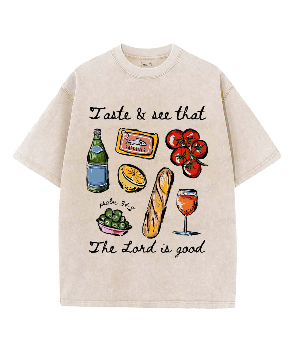 The Lord Is Good Unisex Washed Christian T-shirt Style001 Hoodie, Sweatshirt | CiraTrend.com (Image 1)