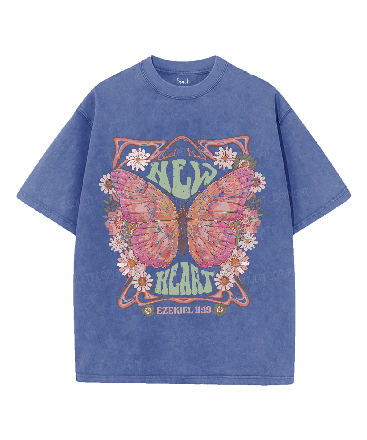 New Heart Unisex Washed Christian T-shirt Hoodie, Sweatshirt | CiraTrend.com (Image 4)