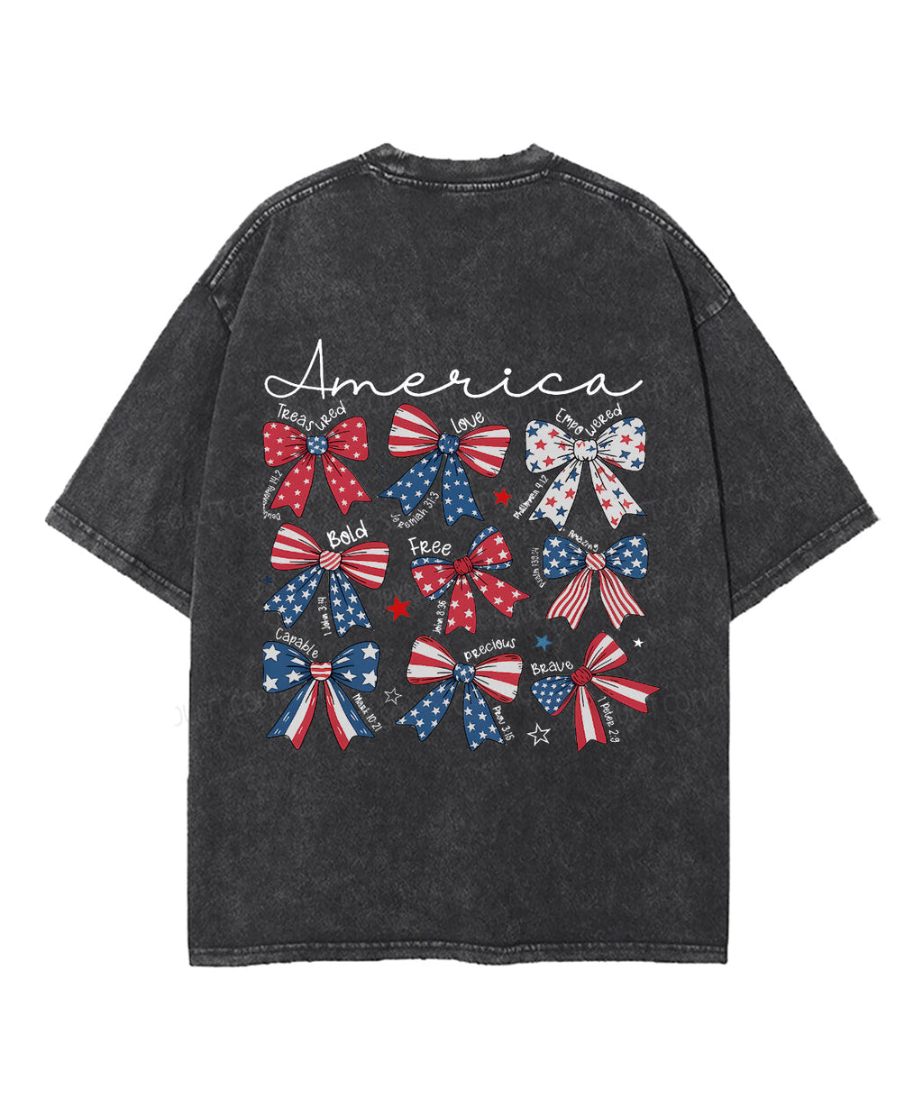 America Double Sided Unisex Washed Christian T-shirt Hoodie, Sweatshirt | CiraTrend.com (Image 3)