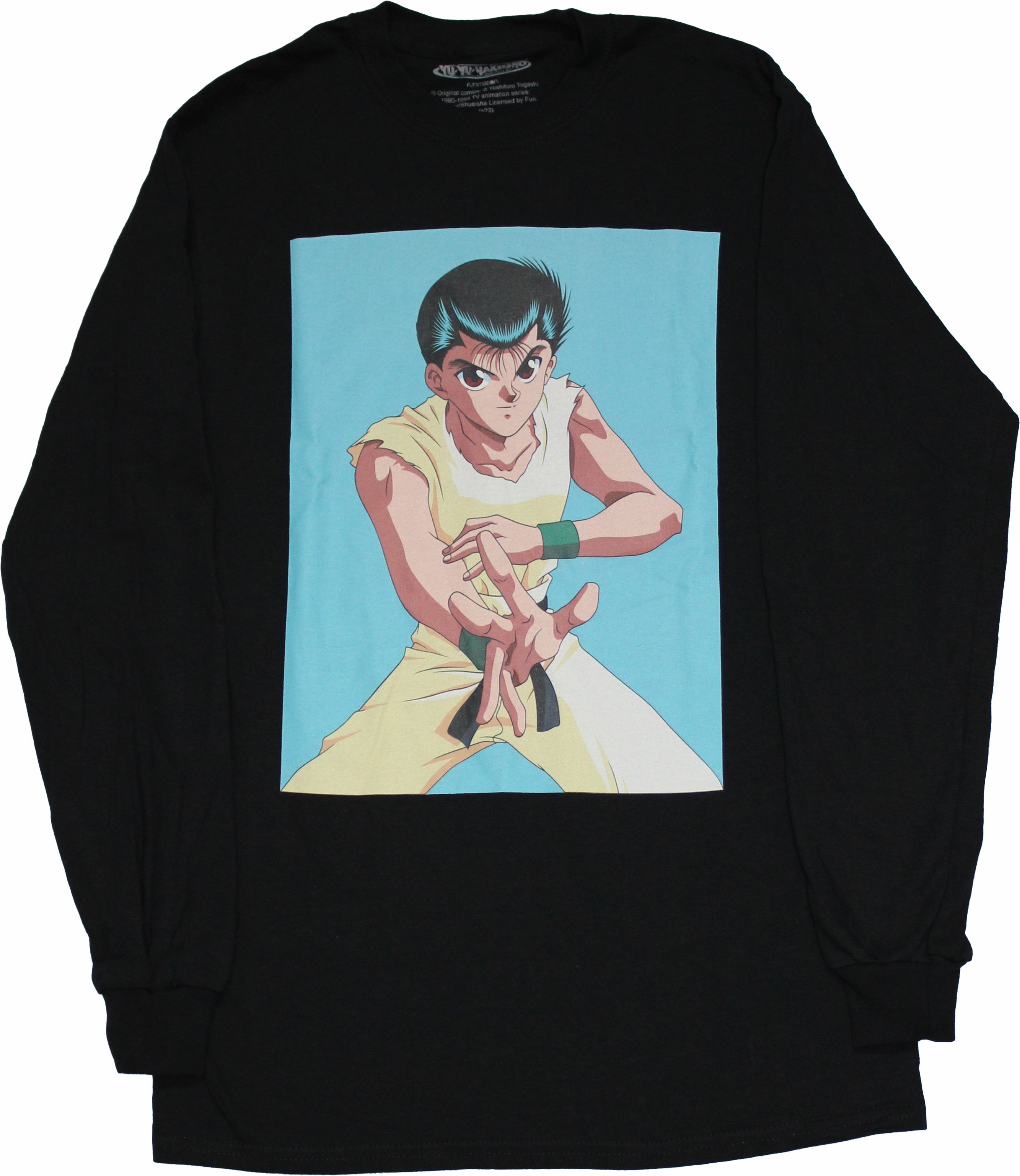 Yu Yu Hakusho Long Sleeve Yuske Battle Ready Blue Box T-Shirts, Hoodie, Sweatshirt