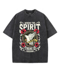 Where The Spirit There Is Freedom Unisex Washed Christian T-shirt Hoodie, Sweatshirt | CiraTrend.com (Image 1)