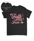 Faith Over Fear Double Side Unisex Cotton Christian T-Shirt Hoodie, Sweatshirt | CiraTrend.com (Image 1)