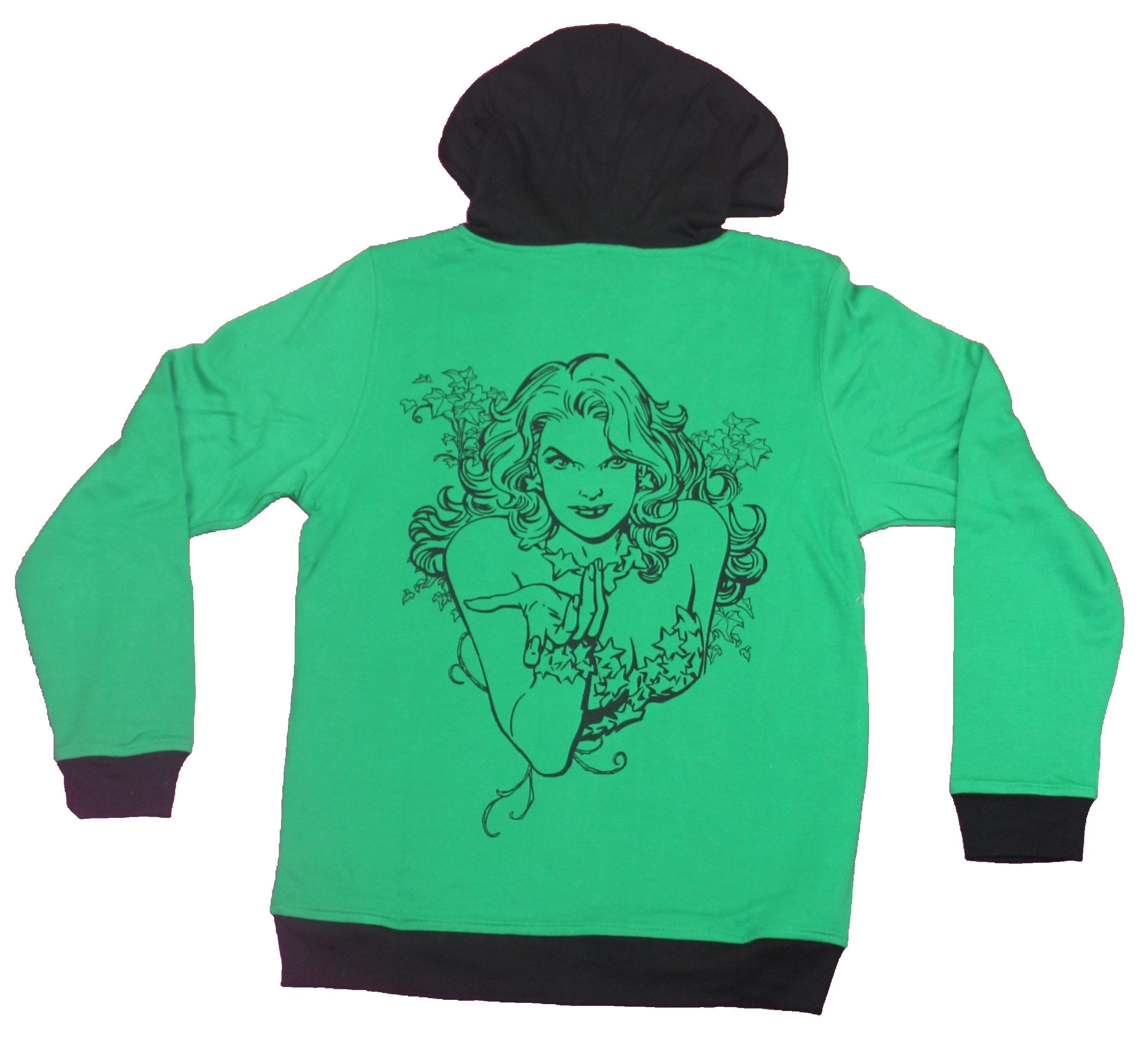 Poison Ivy Girls Juniors Pull-Over Hoodie - Back Side Portrait Lapel Name T-Shirts, Sweatshirt | CiraTrend.com