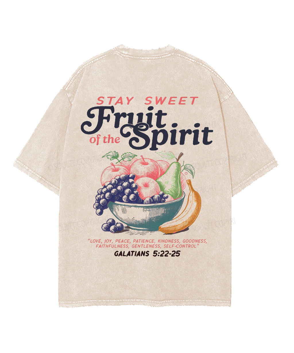 Fruit Of The Spirit Double Sided Unisex Washed Christian T-shirt Style019 Hoodie, Sweatshirt | CiraTrend.com (Image 2)