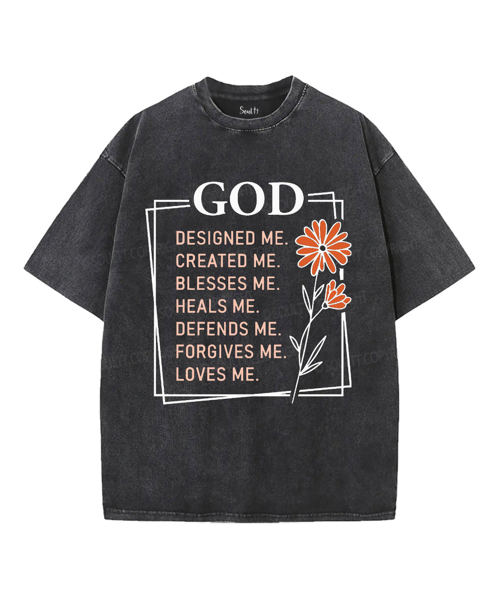 God Designed Me Washed Christian T-Shirts, Hoodie, Sweatshirt