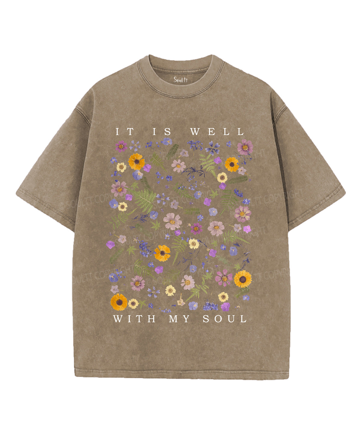 It Is Well With My Soul Unisex Washed Christian T-shirt Style013 Hoodie, Sweatshirt | CiraTrend.com (Image 5)