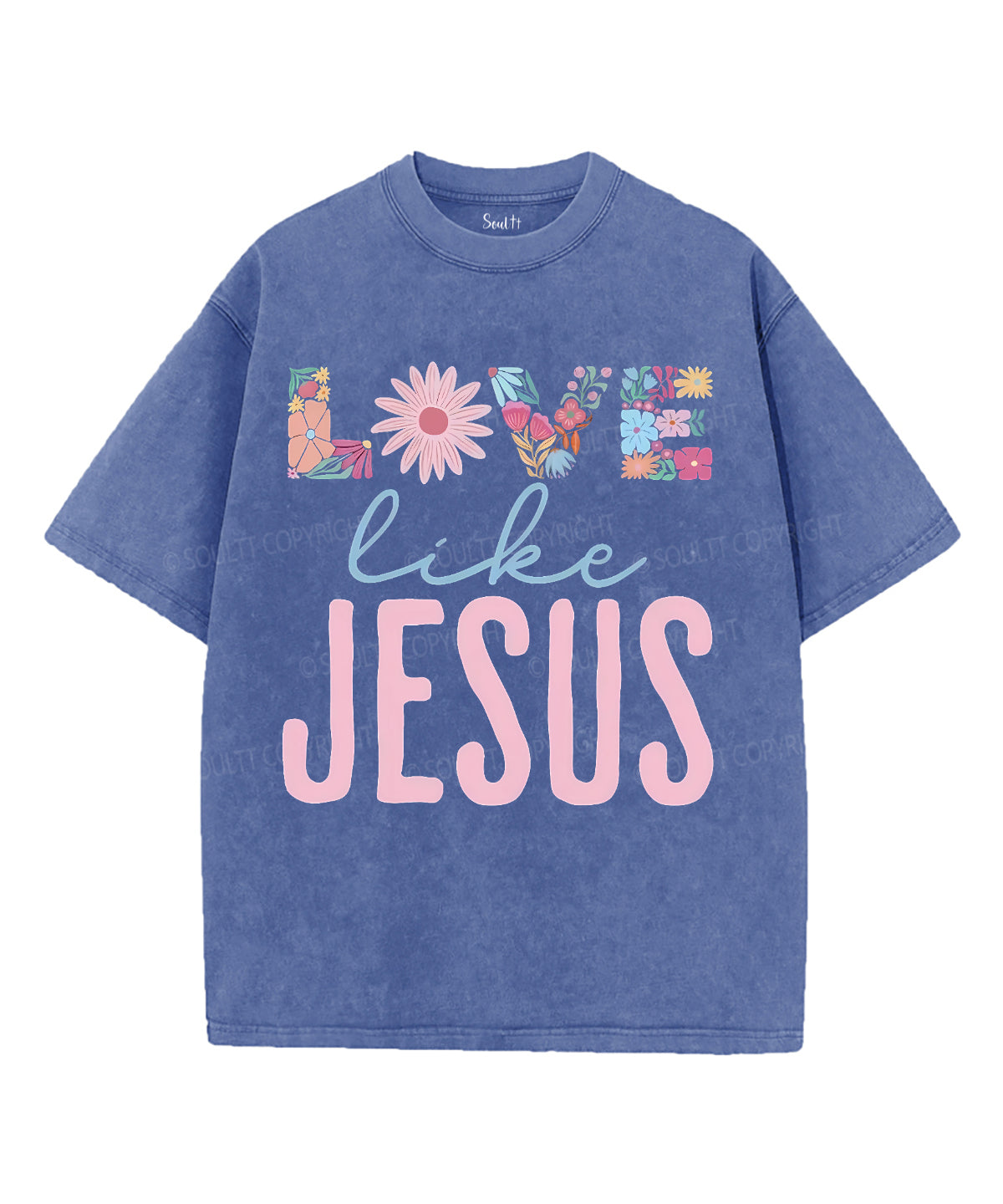 Love Like Jesus Unisex Washed Christian T-shirt Style005 Hoodie, Sweatshirt | CiraTrend.com (Image 2)
