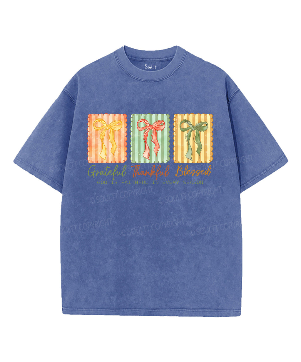 God Is Faithful In Every Season Unisex Washed Christian T-shirt Hoodie, Sweatshirt | CiraTrend.com (Image 4)