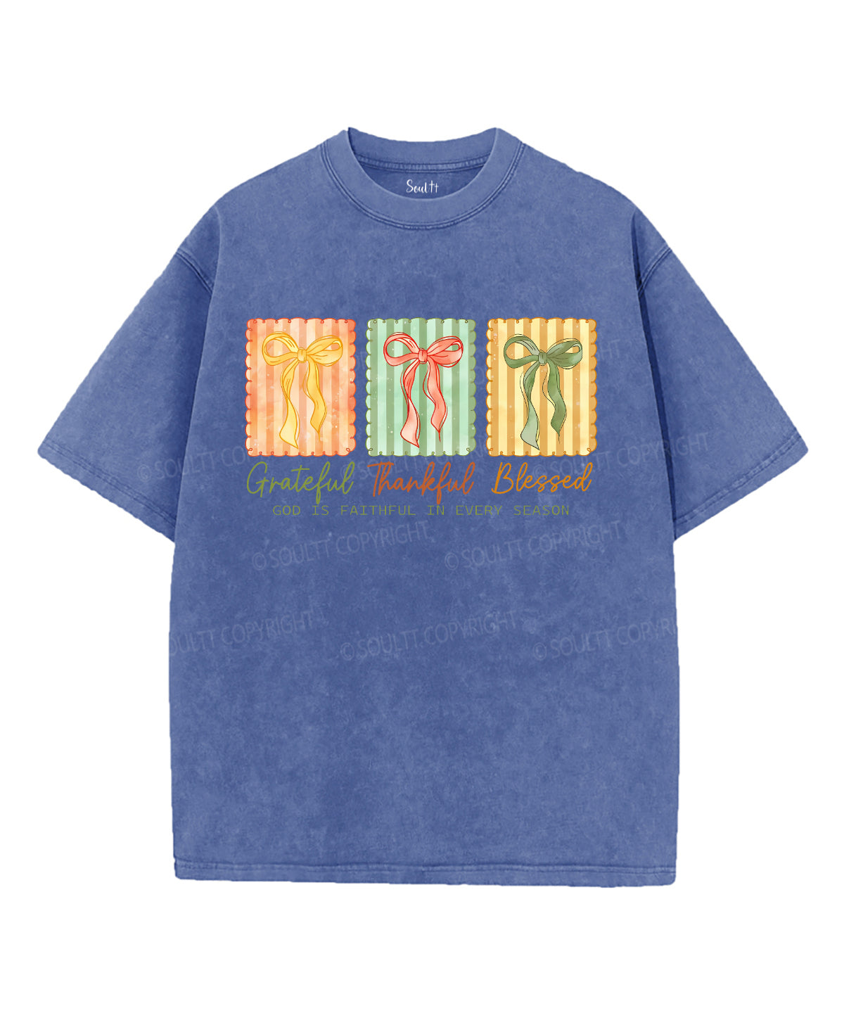 God Is Faithful In Every Season Unisex Washed Christian T-shirt Hoodie, Sweatshirt | CiraTrend.com (Image 4)