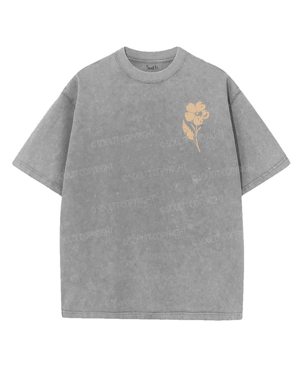 Consider The Wildflowers Double Sided Unisex Washed Christian T-shirt Hoodie, Sweatshirt | CiraTrend.com (Image 4)