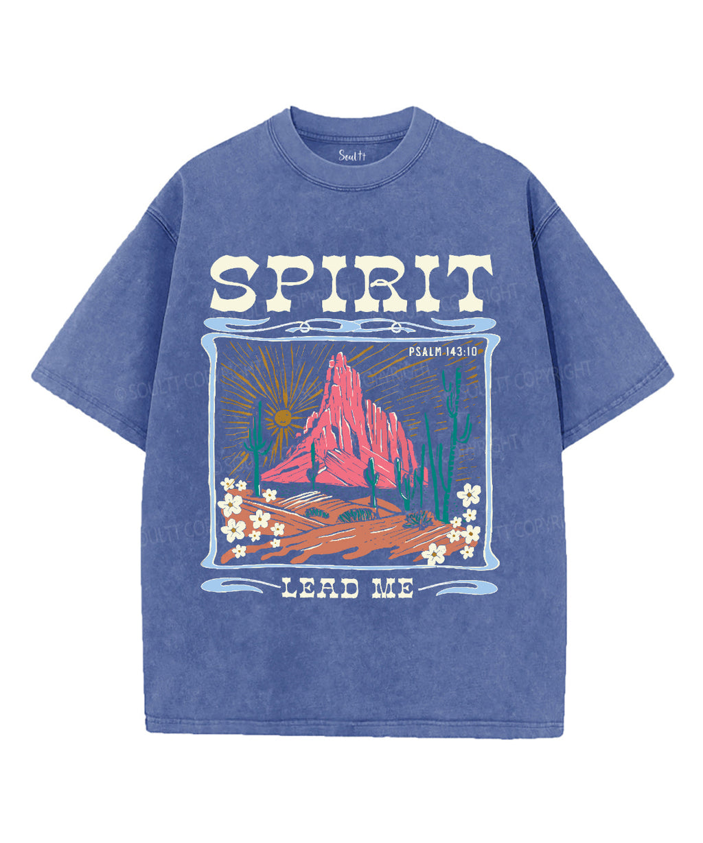 Spirit Lead Me Unisex Washed Christian T-shirt Hoodie, Sweatshirt | CiraTrend.com (Image 3)