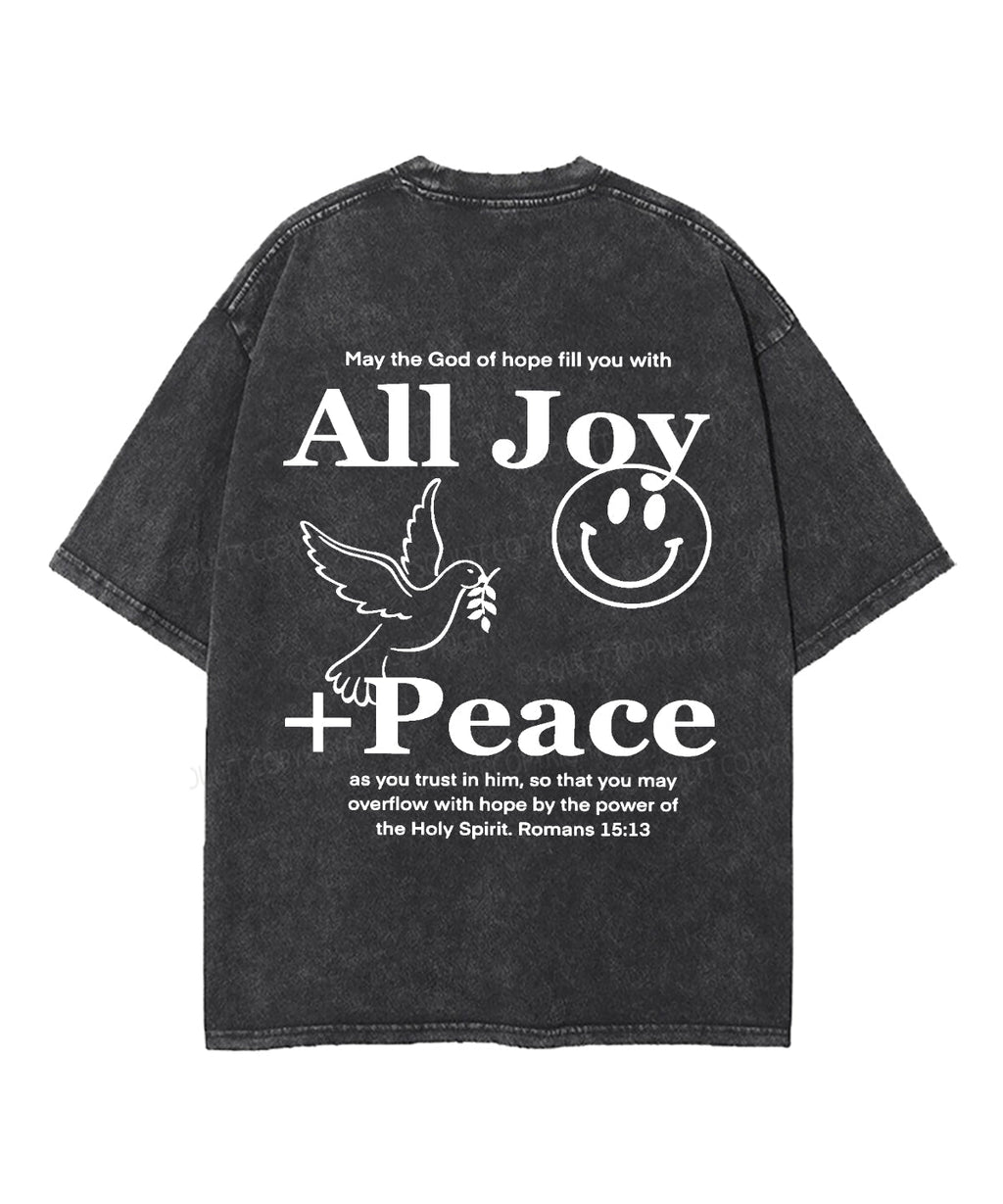 All Joy+Peace Double Sided Unisex Washed Christian T-shirt Hoodie, Sweatshirt | CiraTrend.com (Image 3)