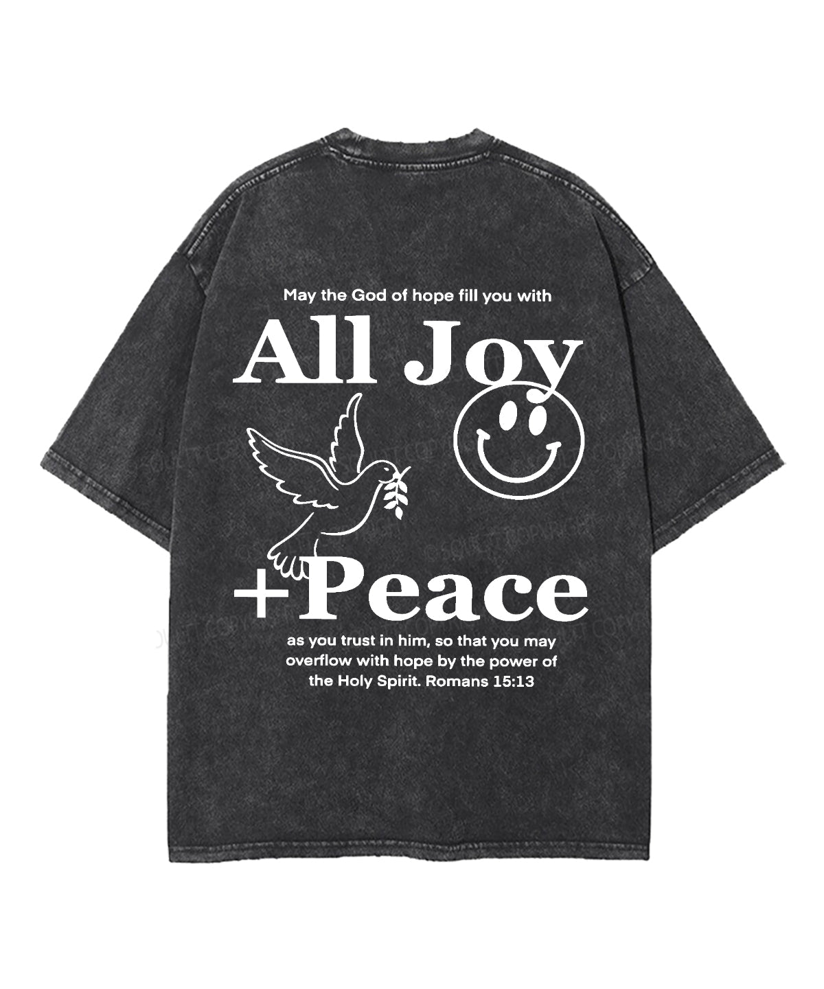 All Joy+Peace Double Sided Unisex Washed Christian T-shirt Hoodie, Sweatshirt | CiraTrend.com (Image 3)