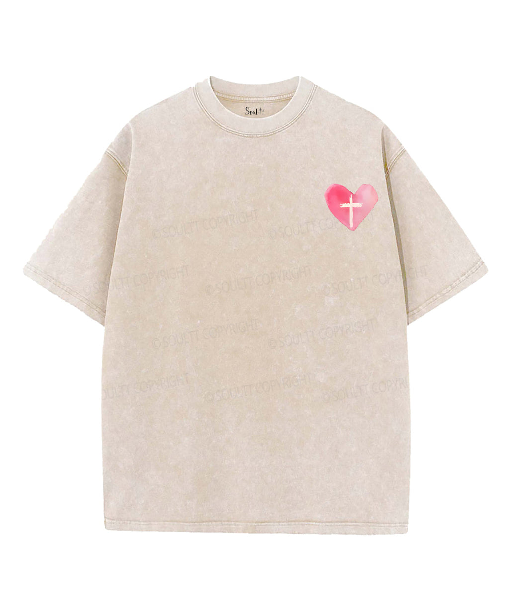 We Love Because He First Loved Us Double Sided Unisex Washed Christian T-shirt Hoodie, Sweatshirt | CiraTrend.com (Image 4)