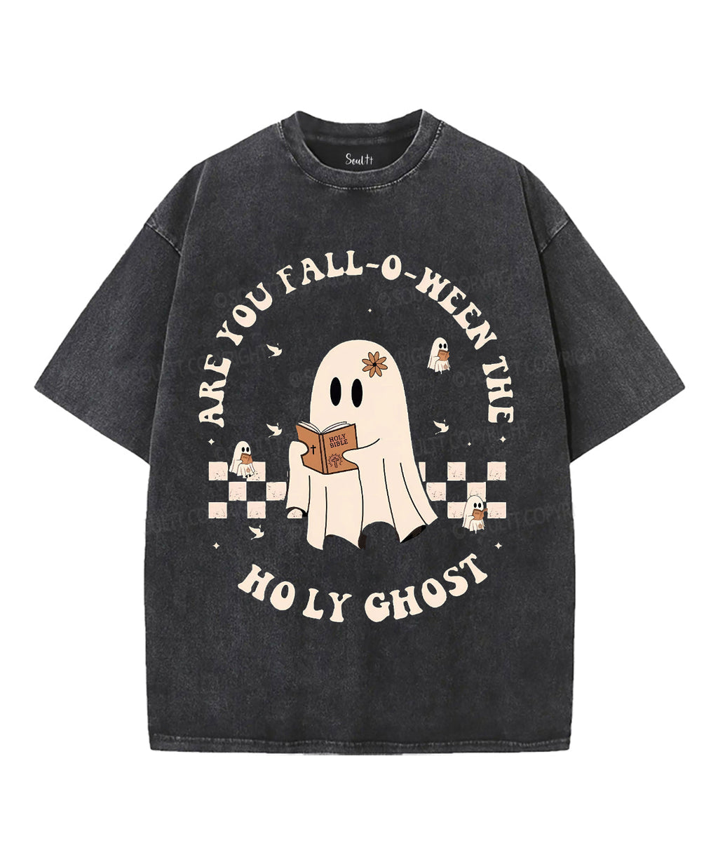 Halloween Holy Ghost Unisex Washed Christian T-shirt Style002 Hoodie, Sweatshirt | CiraTrend.com (Image 2)