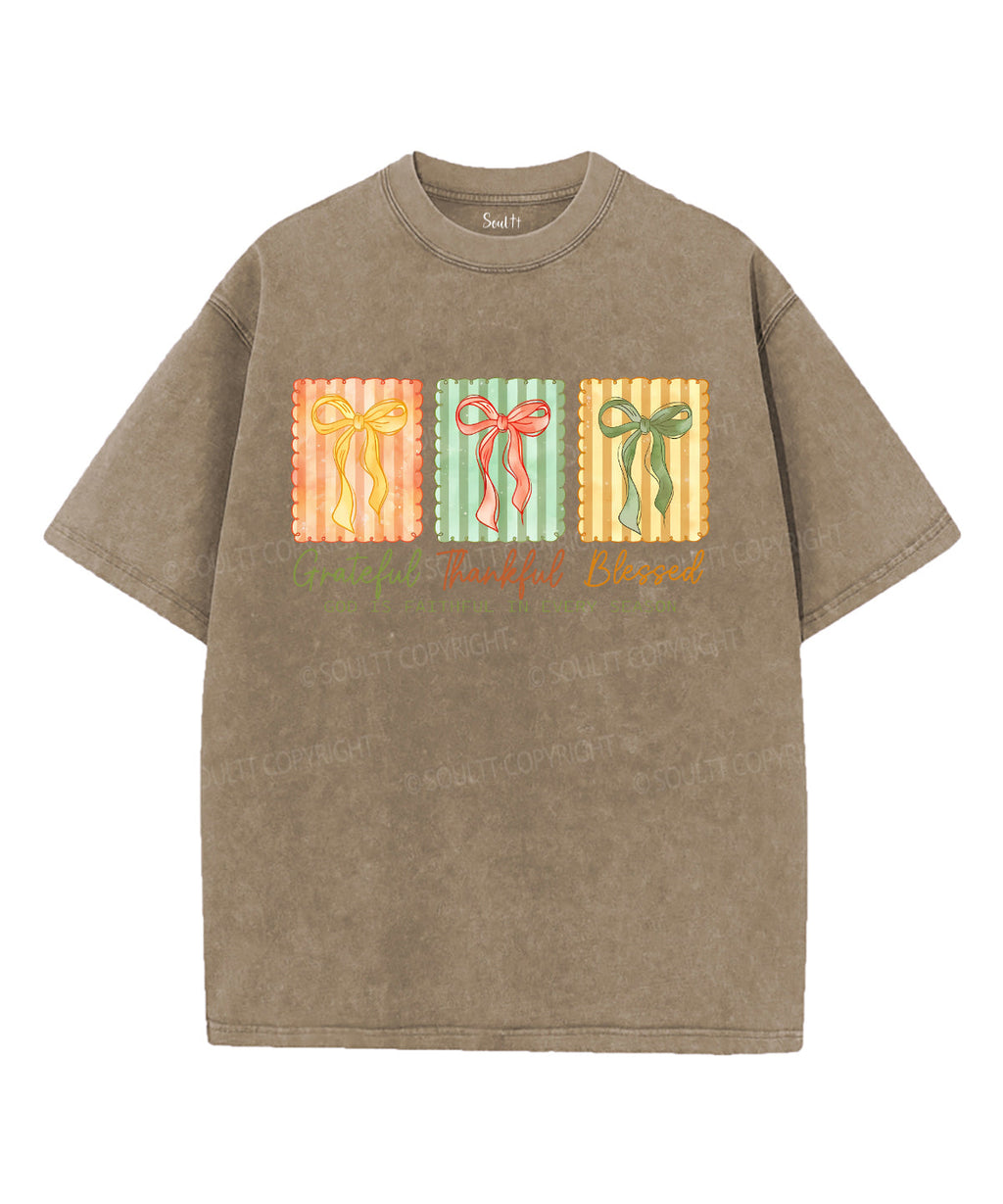 God Is Faithful In Every Season Unisex Washed Christian T-shirt Hoodie, Sweatshirt | CiraTrend.com (Image 3)