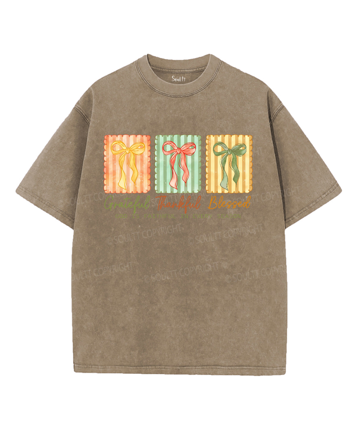 God Is Faithful In Every Season Unisex Washed Christian T-shirt Hoodie, Sweatshirt | CiraTrend.com (Image 3)