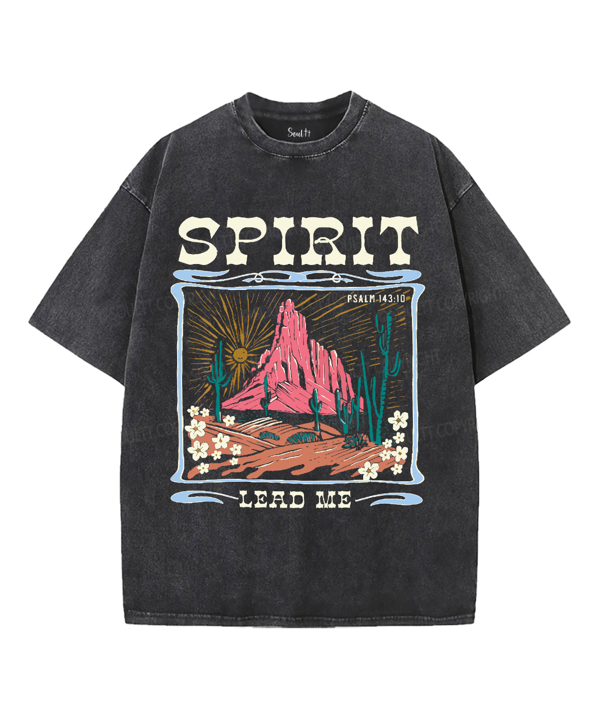 Spirit Lead Me Unisex Washed Christian T-shirt Hoodie, Sweatshirt | CiraTrend.com (Image 1)