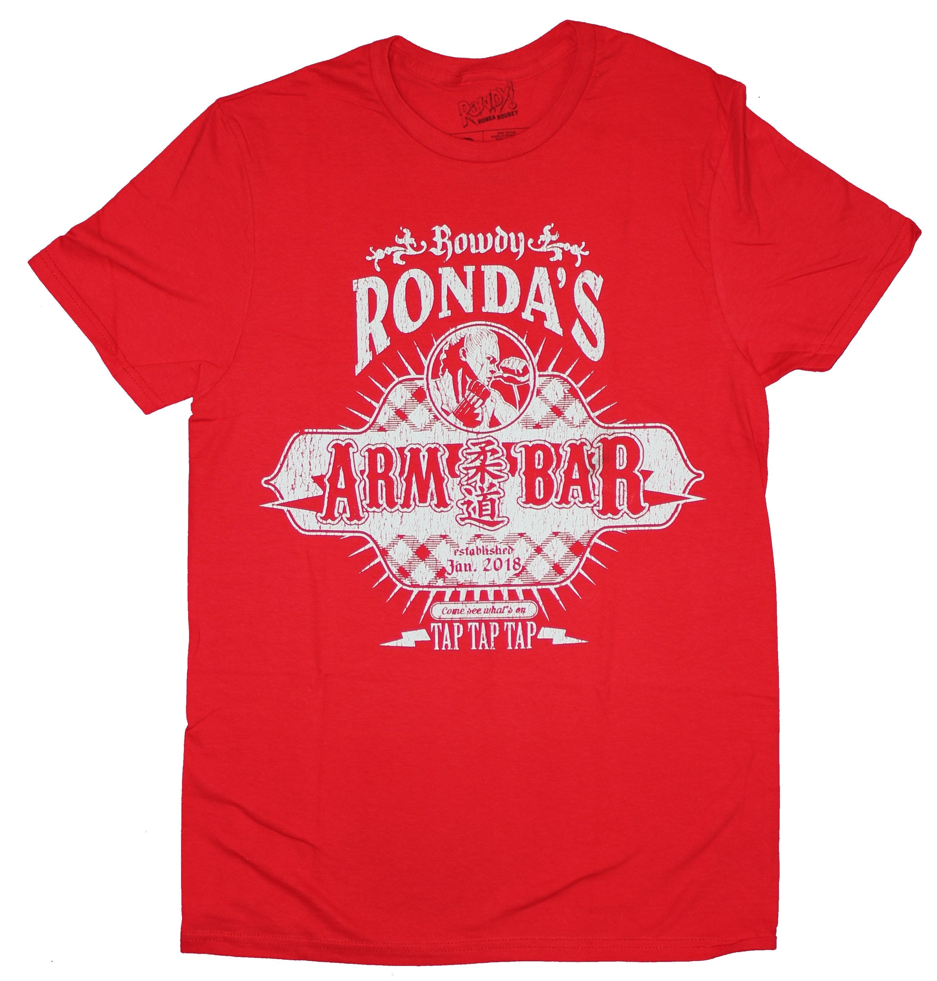 Rhonda Rousey Mens  T-Shirt- Rowdy Rhonda's Arm Bar Tap Tap Tap Hoodie, Sweatshirt | CiraTrend.com