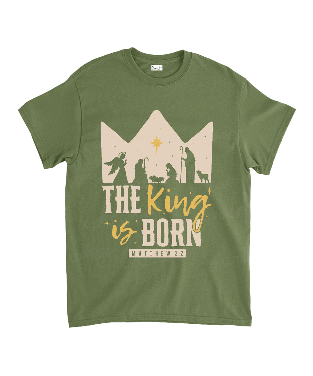 The King Is Born Unisex Cotton Christian T-Shirt Hoodie, Sweatshirt | CiraTrend.com (Image 5)