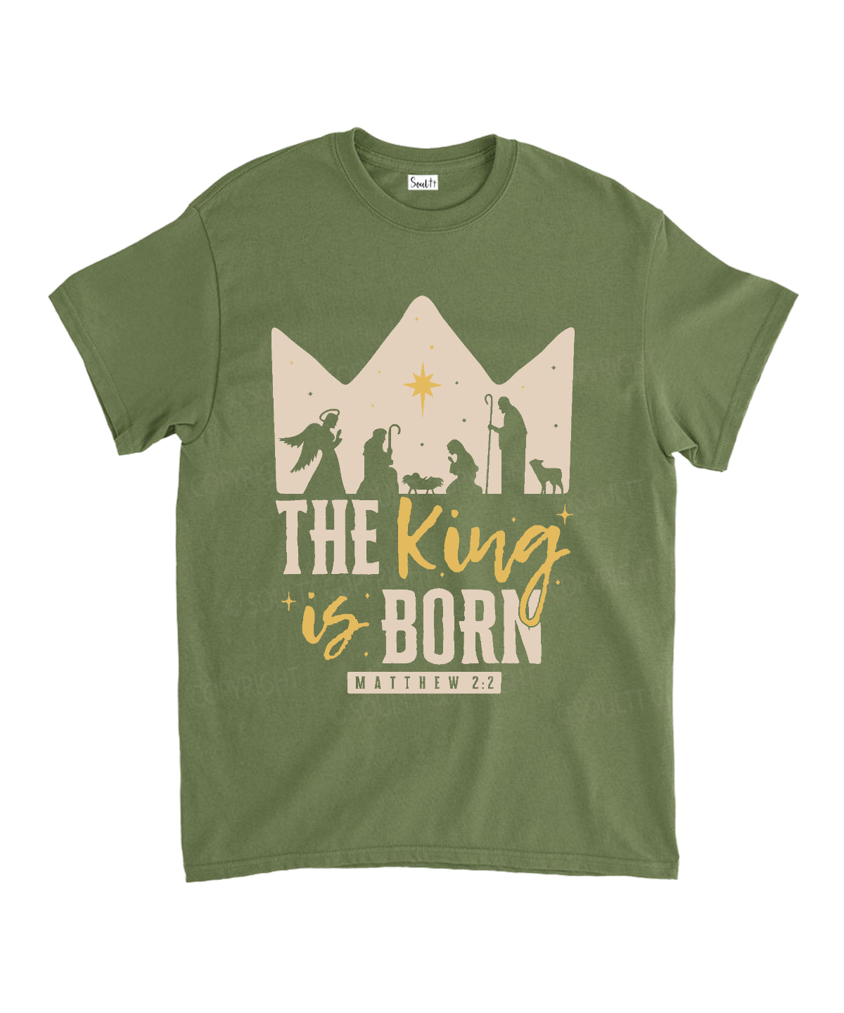 The King Is Born Unisex Cotton Christian T-Shirt Hoodie, Sweatshirt | CiraTrend.com (Image 5)