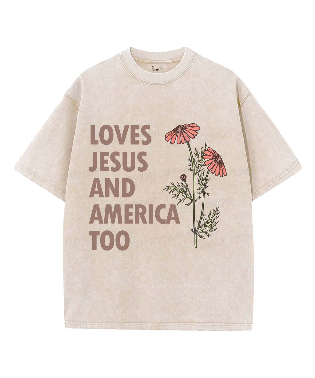 Love Jesus Unisex Washed Christian T-shirt Hoodie, Sweatshirt | CiraTrend.com (Image 1)