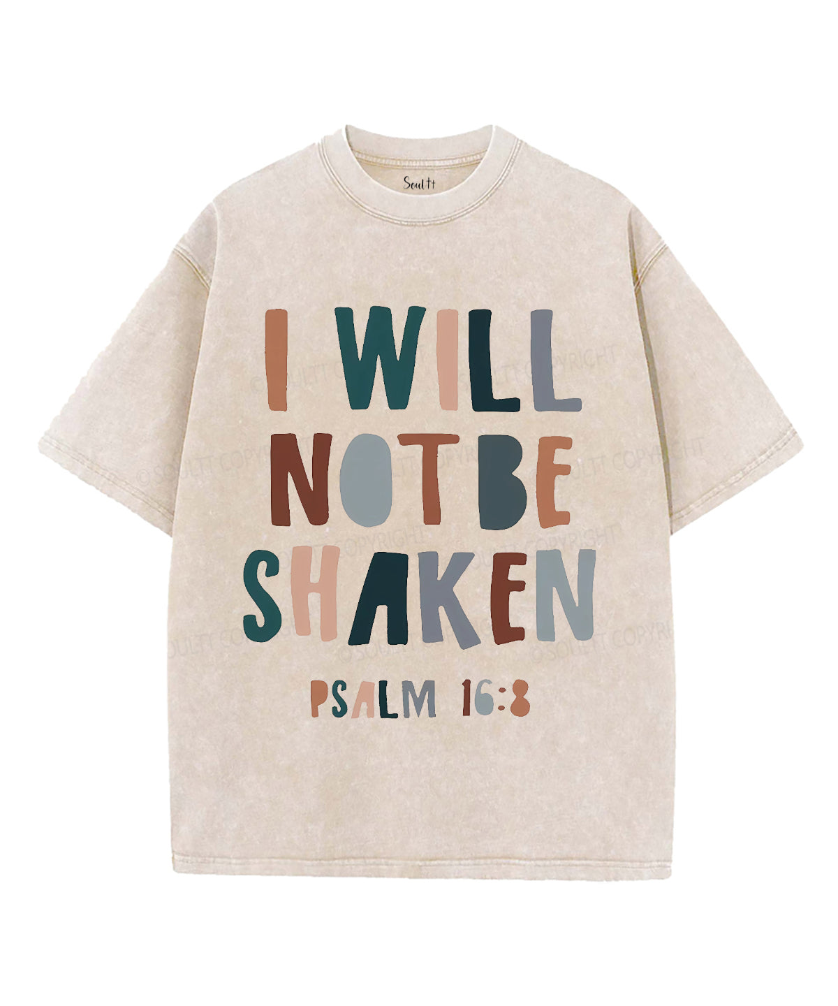 I Will Not Be Shaken Washed Christian T-Shirts, Hoodie, Sweatshirt