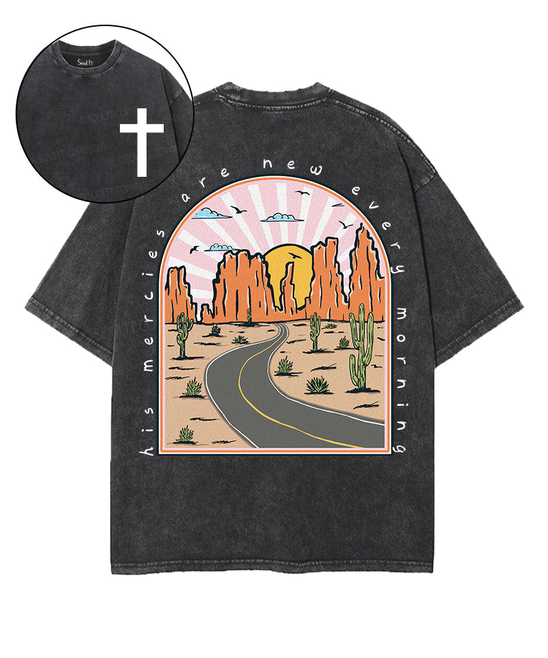 His Mercies Are New Double Sided Unisex Washed Christian T-shirt Style007 Hoodie, Sweatshirt | CiraTrend.com (Image 1)