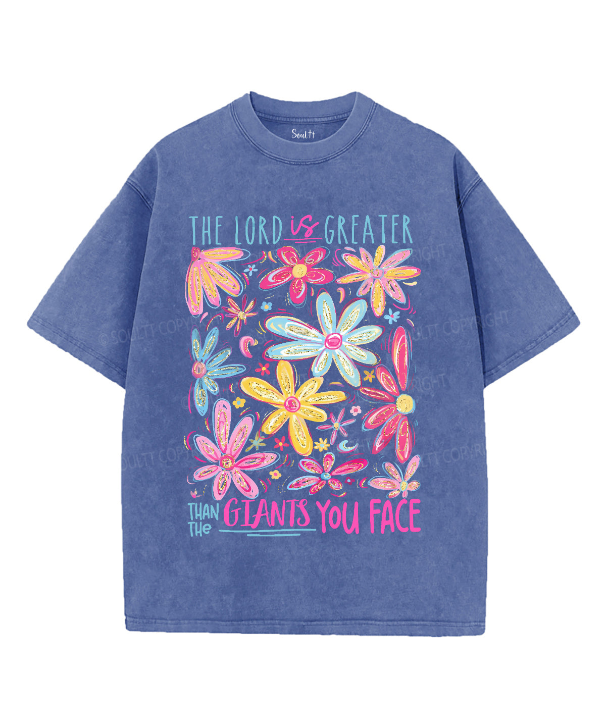 The Lord Is Greater Unisex Washed Christian T-shirt Hoodie, Sweatshirt | CiraTrend.com (Image 4)
