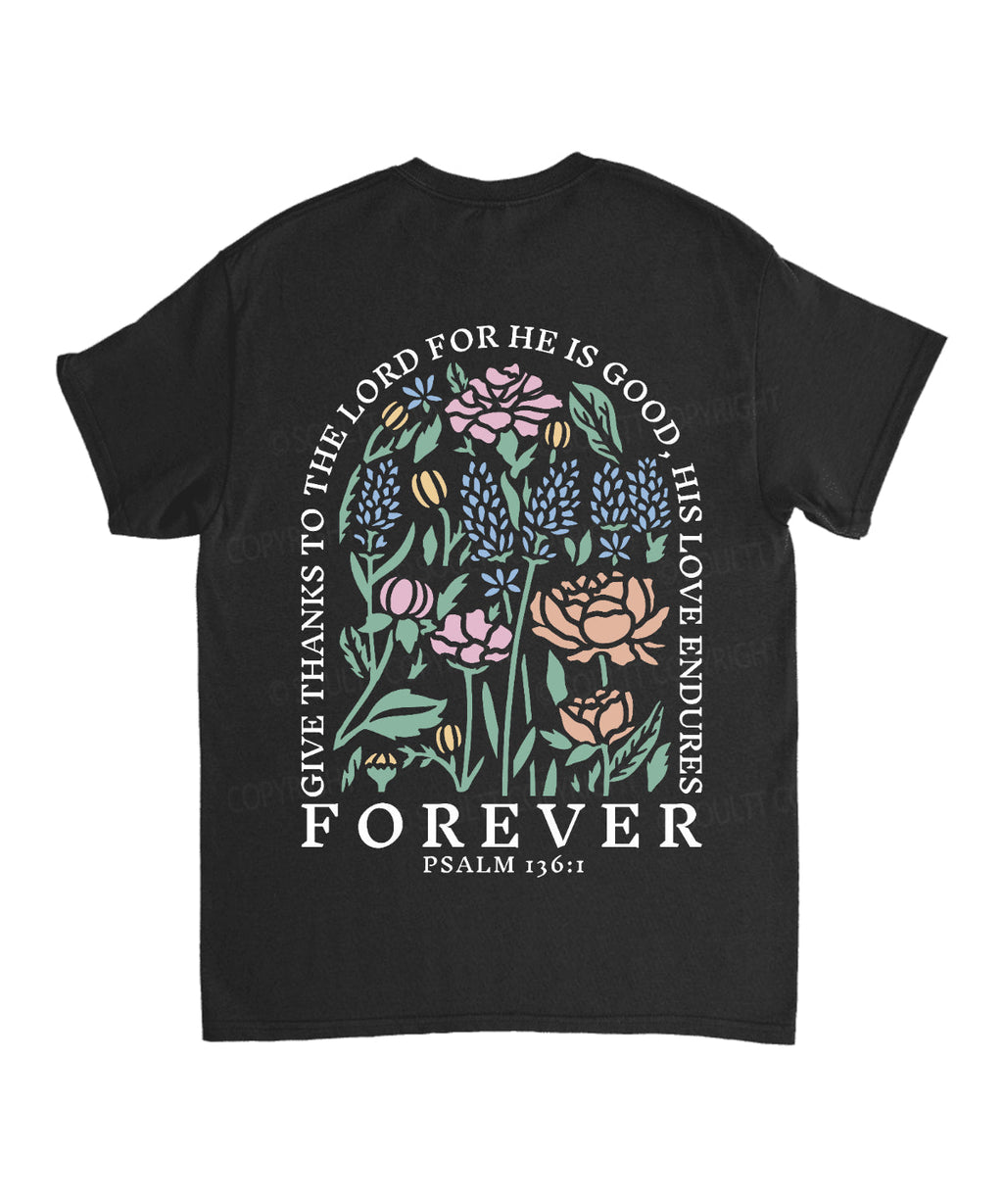 His Love Endures Forever Double Sided Unisex Cotton Christian T-Shirt Hoodie, Sweatshirt | CiraTrend.com (Image 5)