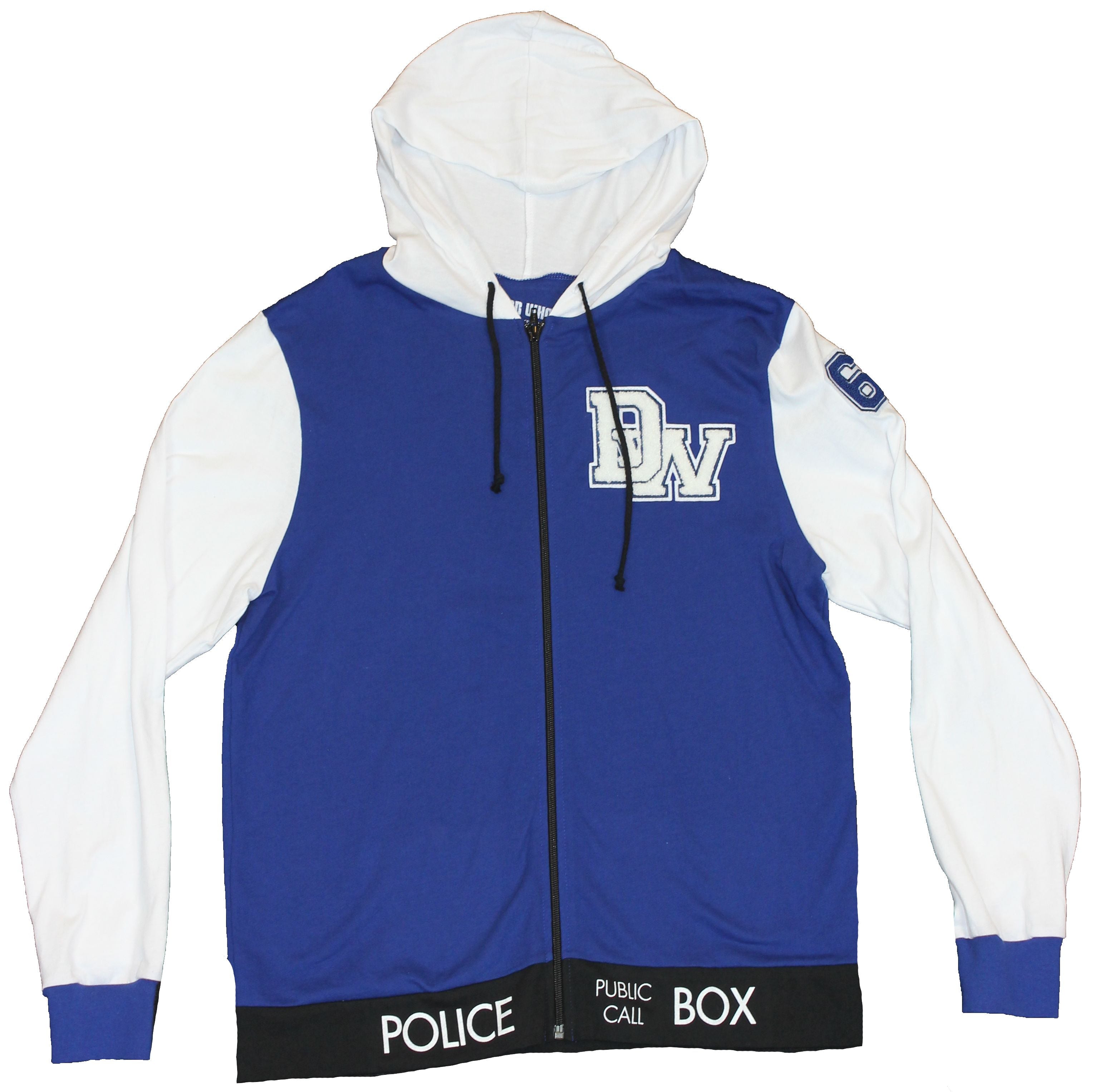 Doctor Who Girls Juniors Light Hoodie  - Letter Jacket Style  Call Box Bottom T-Shirts, Sweatshirt | CiraTrend.com