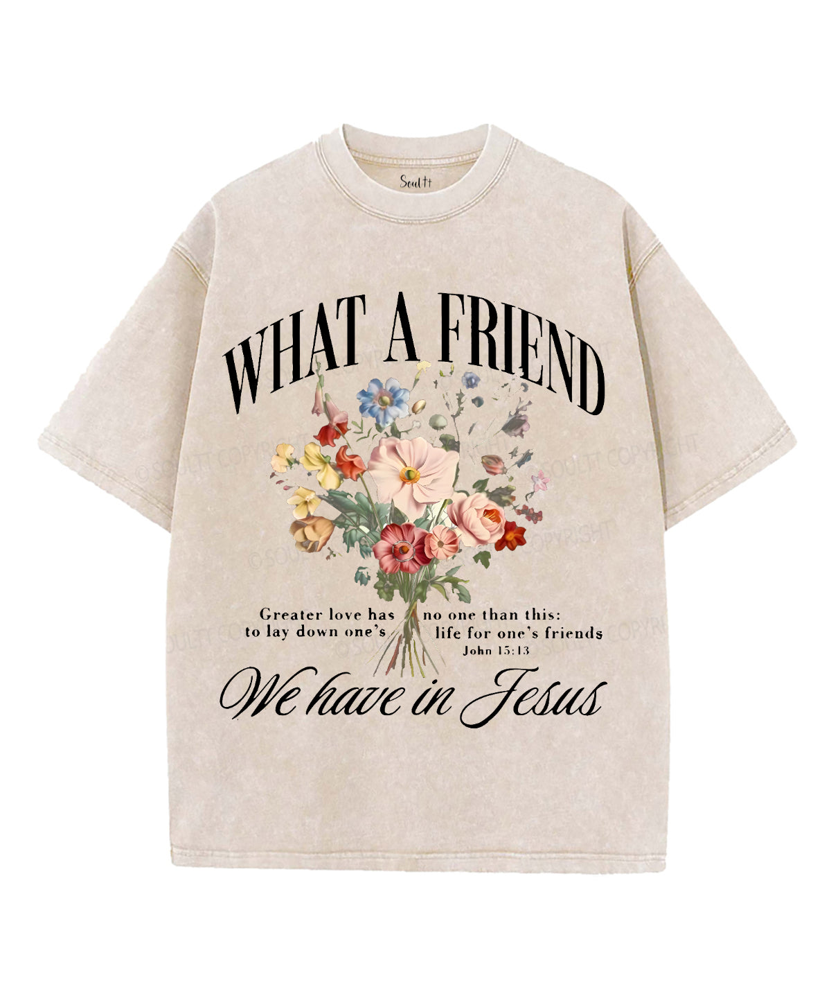 What A Friend Unisex Washed Christian T-shirt Hoodie, Sweatshirt | CiraTrend.com (Image 5)