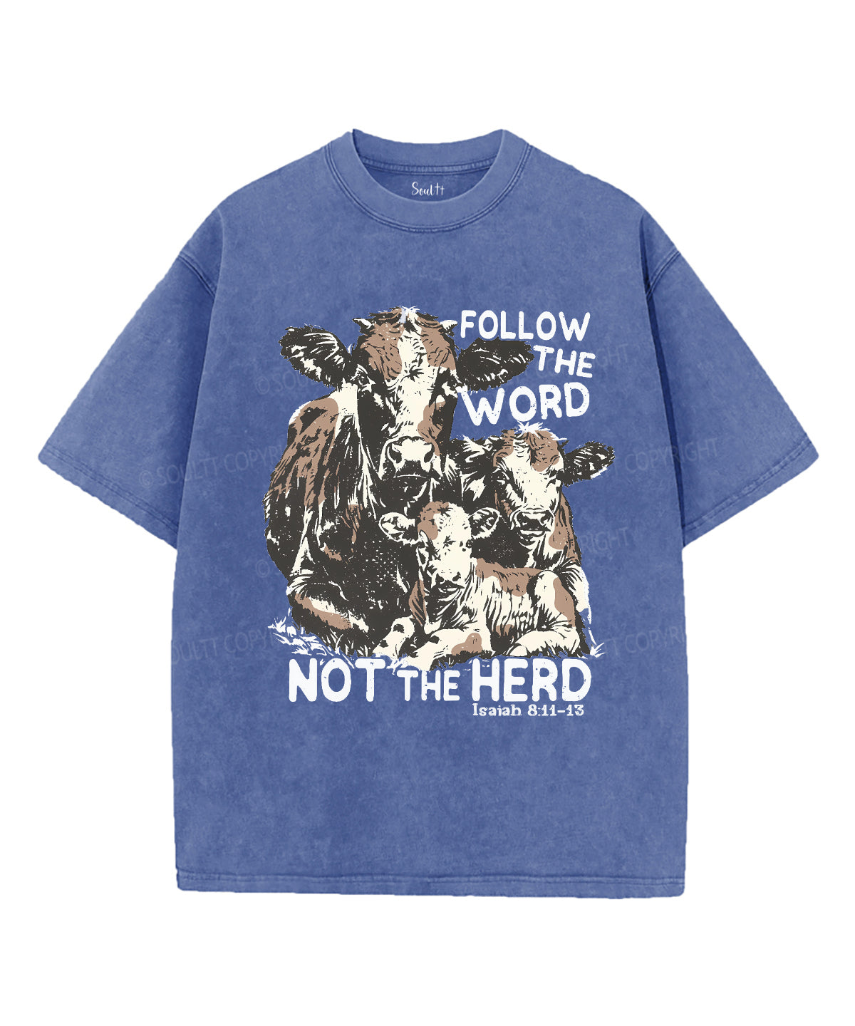 Follow The Word Not The Herd Unisex Washed Christian T-shirt Hoodie, Sweatshirt | CiraTrend.com (Image 5)