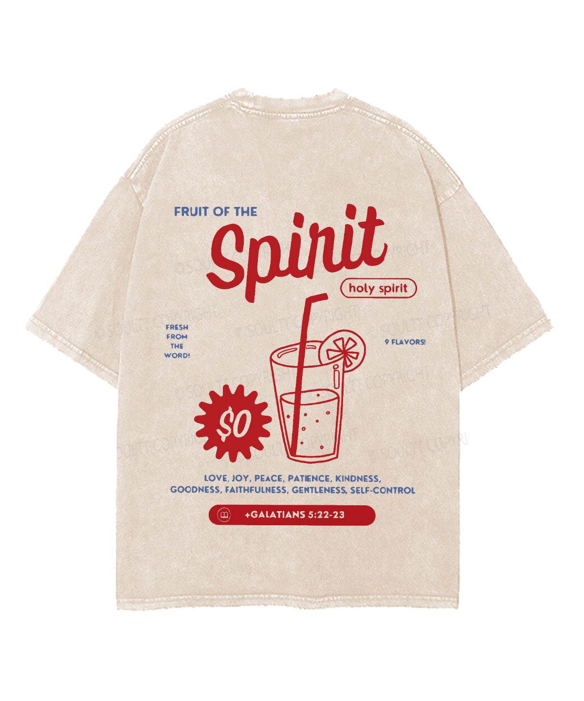 Fruit Of The Spirit Double Sided Unisex Washed Christian T-shirt Style021 Hoodie, Sweatshirt | CiraTrend.com (Image 3)