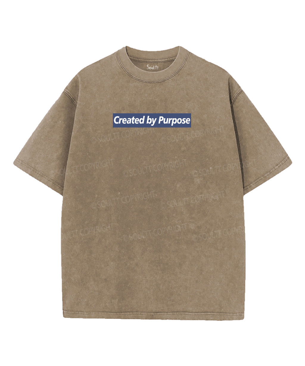 Created Purpose Double Sided Washed Christian Style001 T-Shirts, Hoodie, Sweatshirt