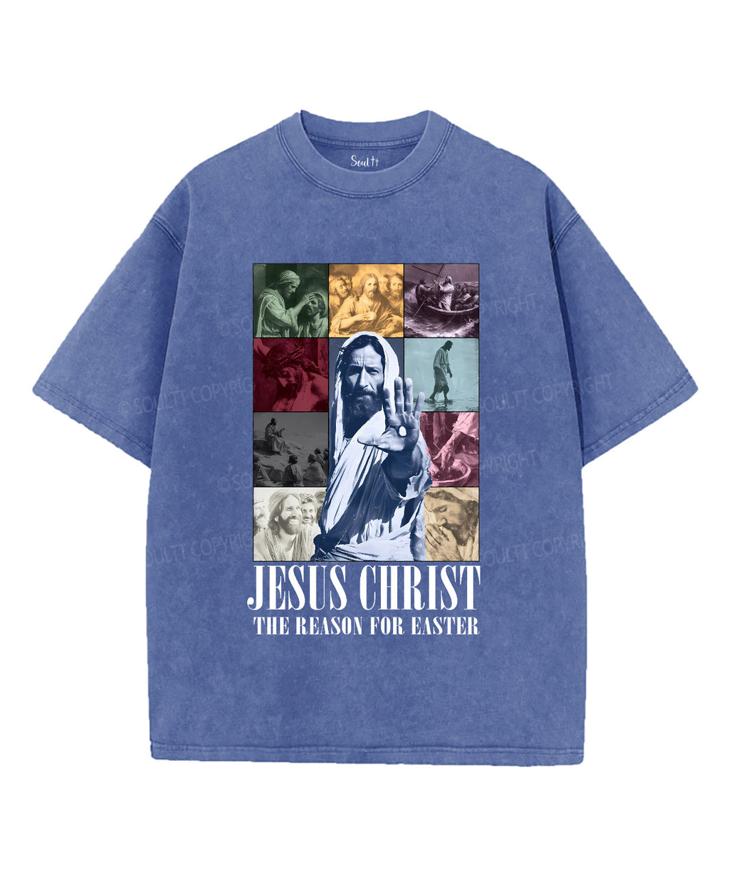 The Reason For Easter Unisex Washed Christian T-shirt Hoodie, Sweatshirt | CiraTrend.com (Image 3)