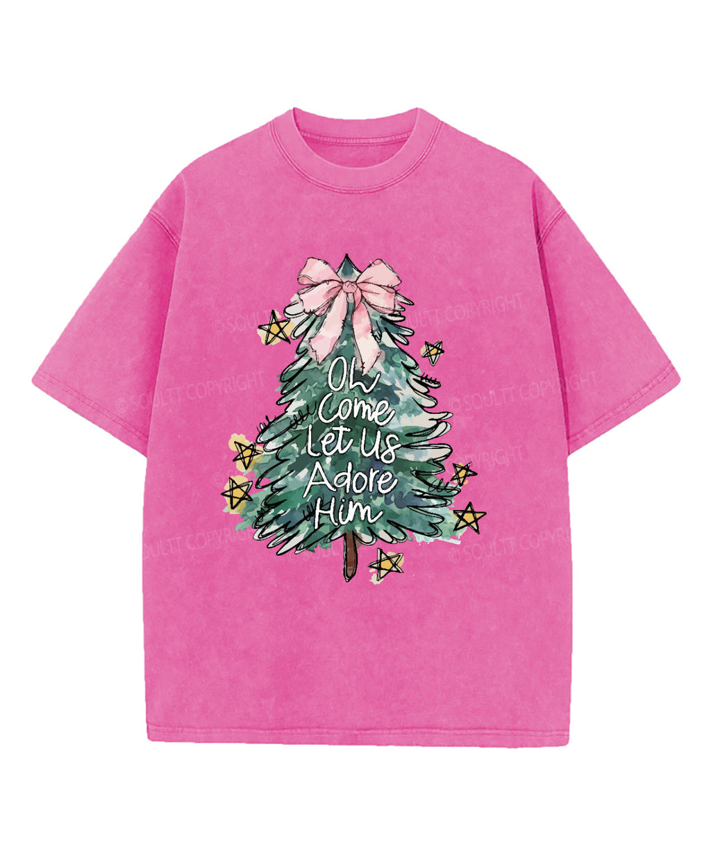Oh Come Let Us Adore Him Washed Christian T-shirt Style001 Hoodie, Sweatshirt | CiraTrend.com (Image 3)
