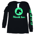 Animal Crossing Mens Long Sleeve T-Shirt - Nook Inc. Green Logo Hoodie, Sweatshirt | CiraTrend.com