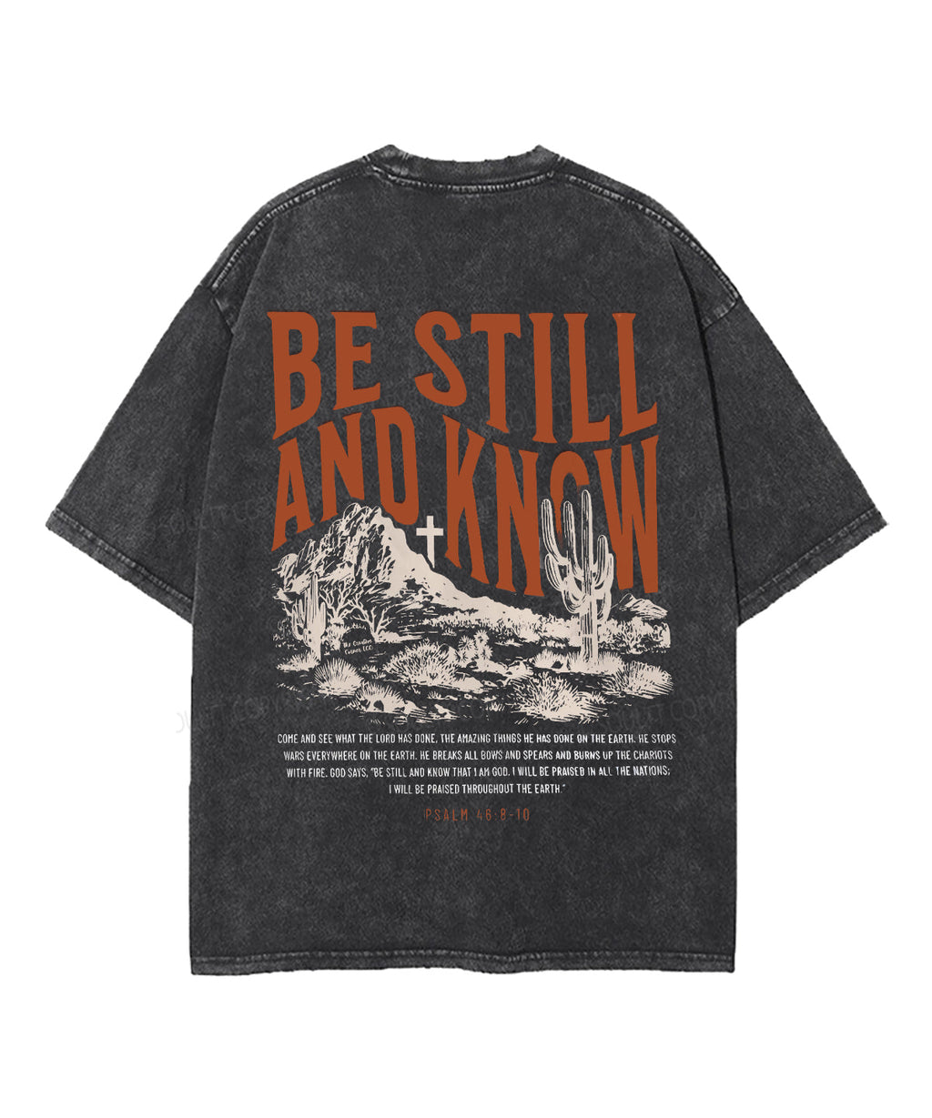 Be Still Double Sided Unisex Washed Christian T-shirt Style001 Hoodie, Sweatshirt | CiraTrend.com (Image 4)