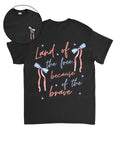 Land Of The Free Double Sided Unisex Cotton Christian T-Shirt Hoodie, Sweatshirt | CiraTrend.com (Image 1)