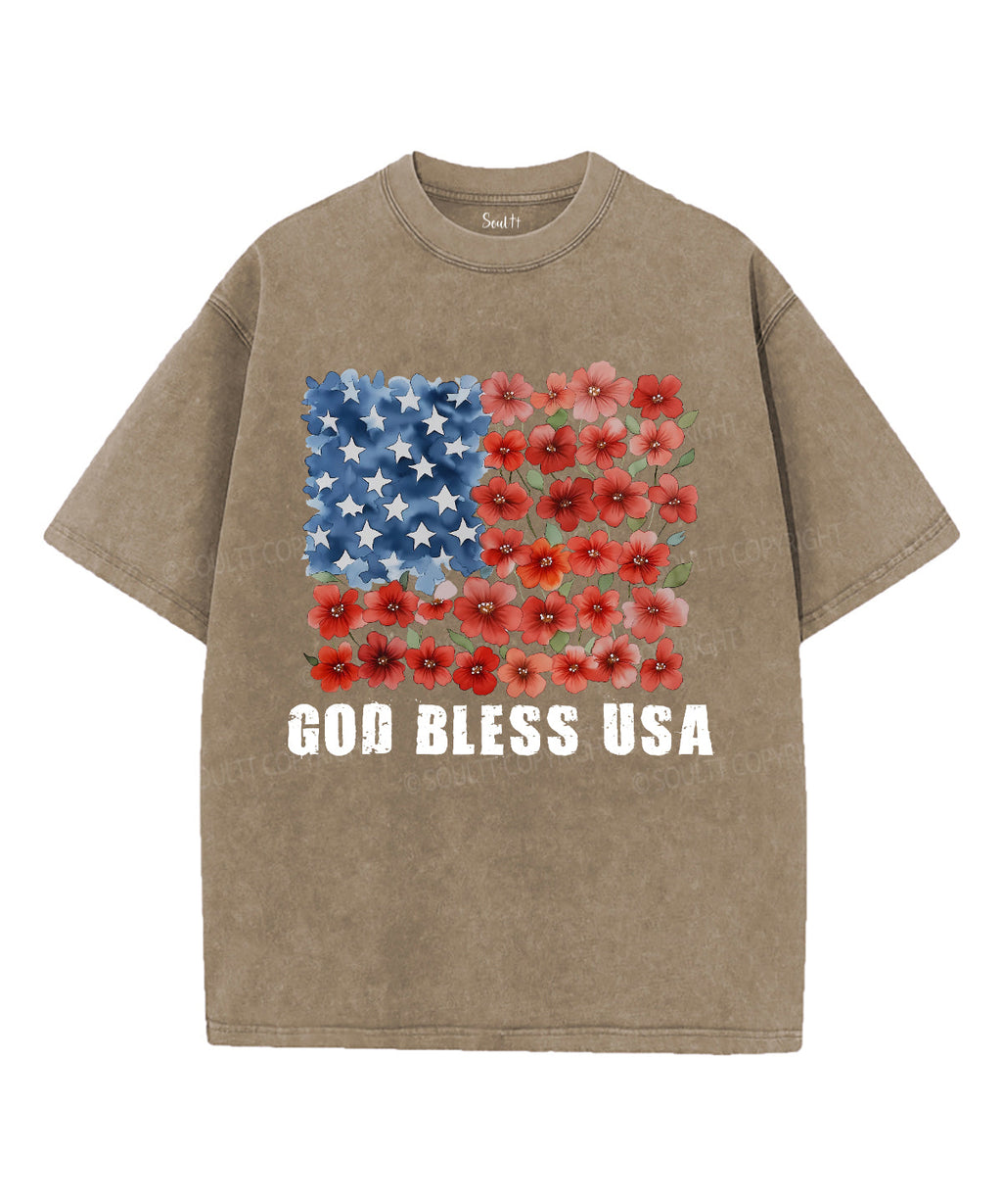 God Bless USA Washed Christian T-Shirts, Hoodie, Sweatshirt