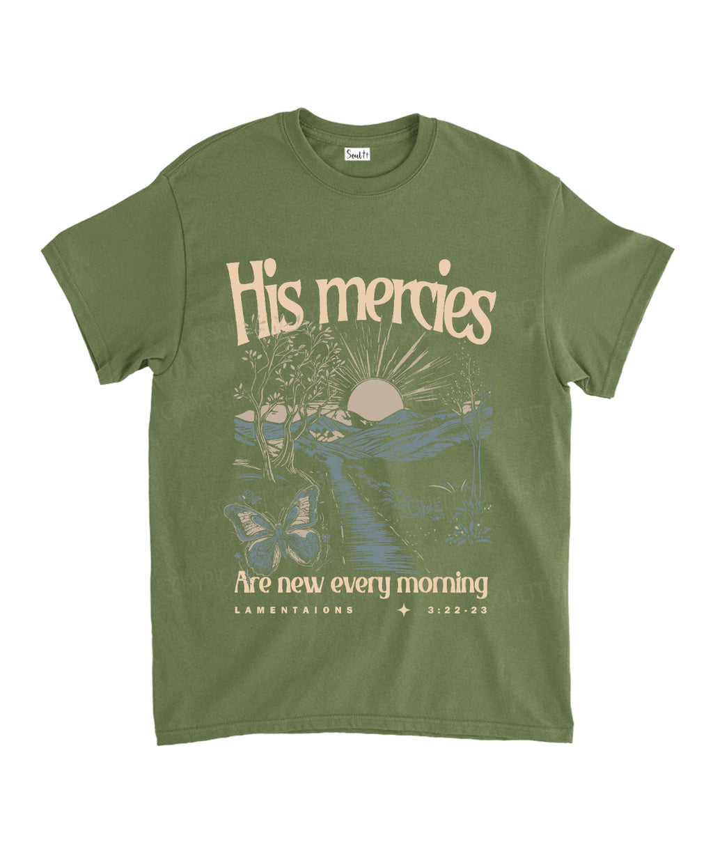 His Mercies Are New Cotton Christian T-Shirts, Hoodie, Sweatshirt