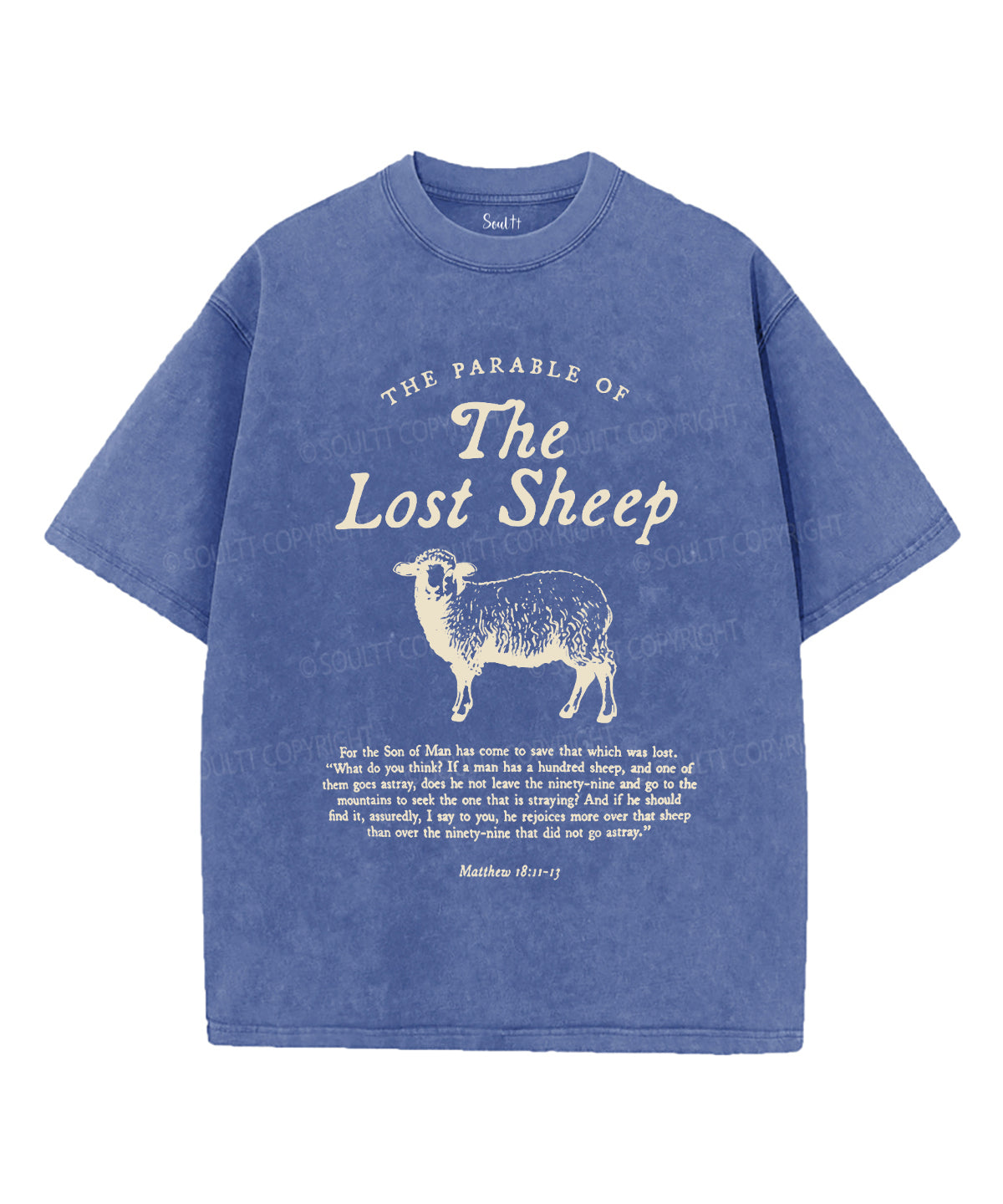 The Lost Sheep Unisex Washed Christian T-shirt Hoodie, Sweatshirt | CiraTrend.com (Image 4)