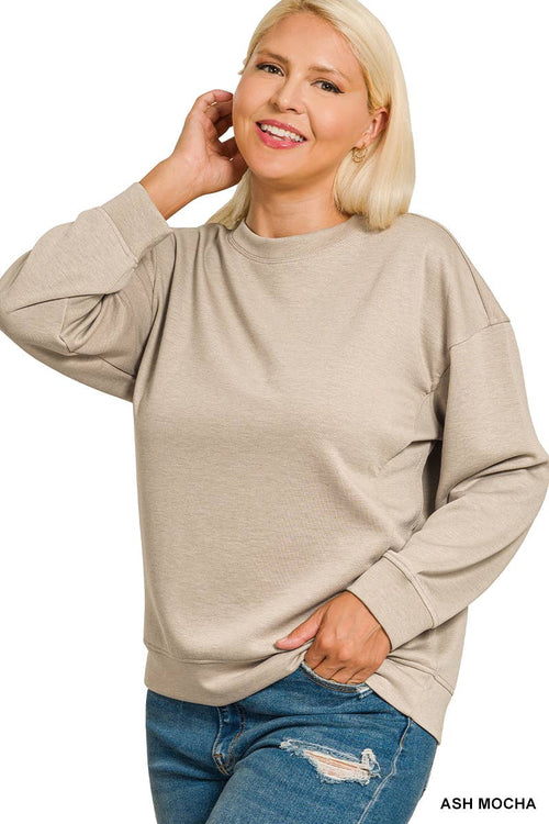 0829 Plus Scuba Round Neck Sweatshirts SI-28695